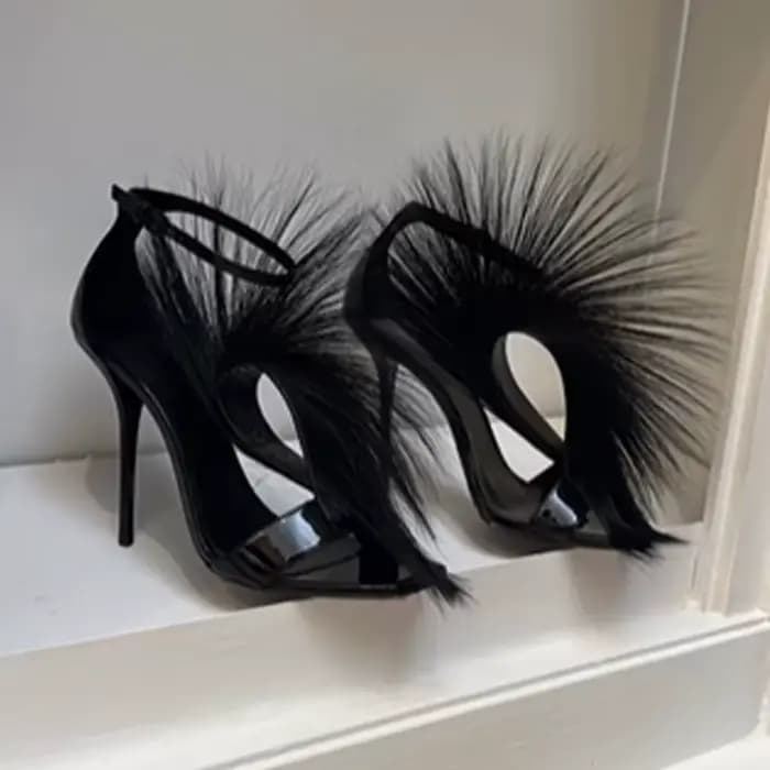 Sandales à talons aiguilles et bout carré pour femmes, chaussures d'été Sexy à la mode, bout ouvert,