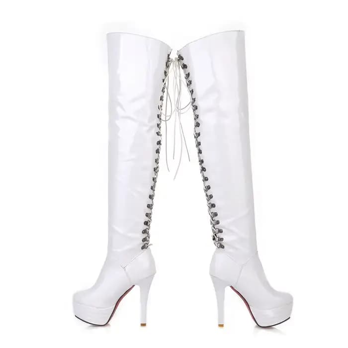 Bottes super hautes respirantes pour dames, talons hauts imperméables, tube haut, danse de nuit, cui