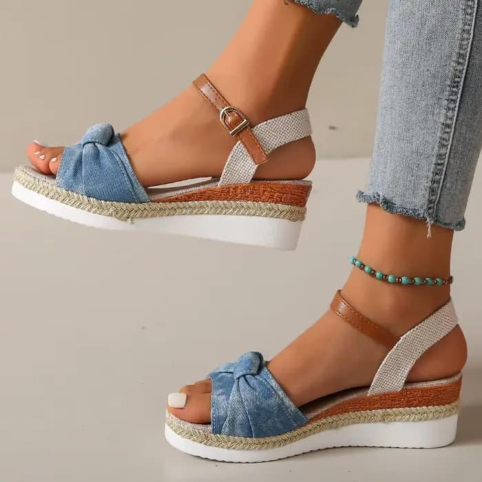 Été femme sandales chaussures chaussures souples femme sandales élégantes femme chaussures compensée