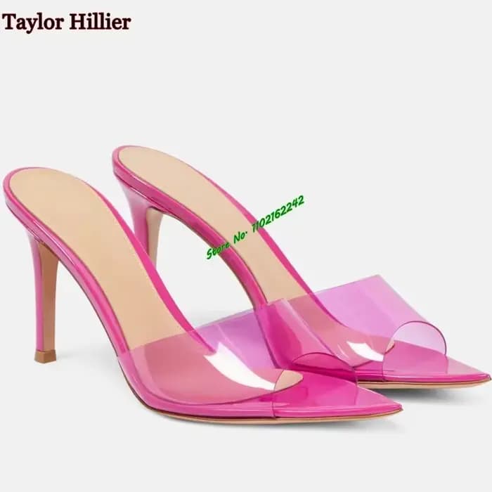 Pantoufles d'Été à Talons Aiguilles pour Femme, Nude, 5cm/8cm/10cm, Mode Française, Sexy, 46, Nouvel