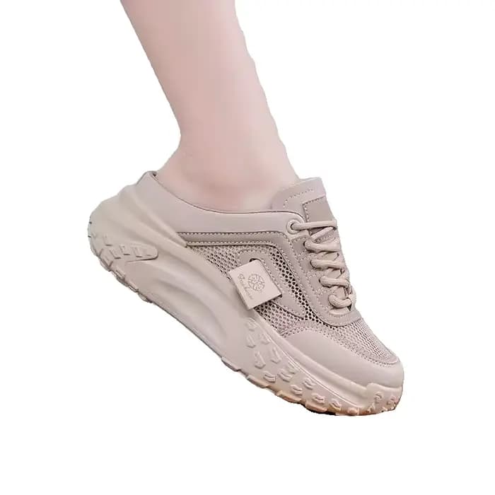 Sandales d'été 2026 pour femmes, à enfiler, tendance, en cuir souple, sabots respirants à bout ouver
