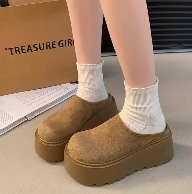 Nouvelles chaussures mule à plateforme à semelles épaisses pour femmes, printemps et automne, chauss