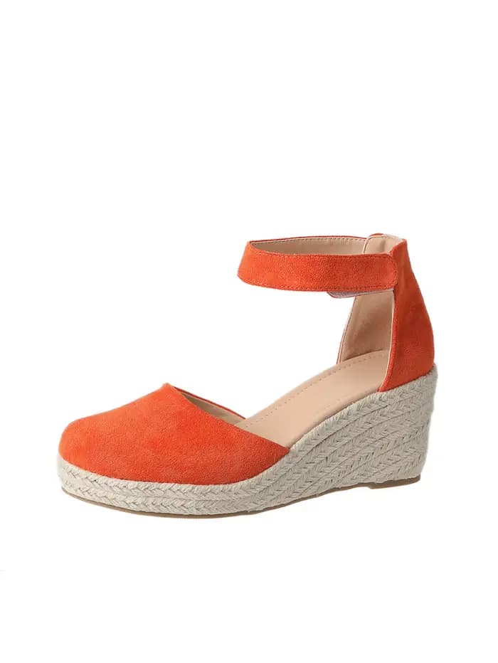 Sandales pour femmes tendance, nouveau style, à talon compensé enveloppant la cheville, plateforme é