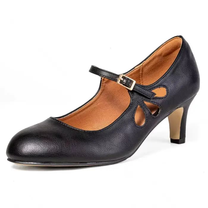 Escarpins noirs confortables pour femmes, talon moyen, talons hauts sexy, chaussures de bureau, de m