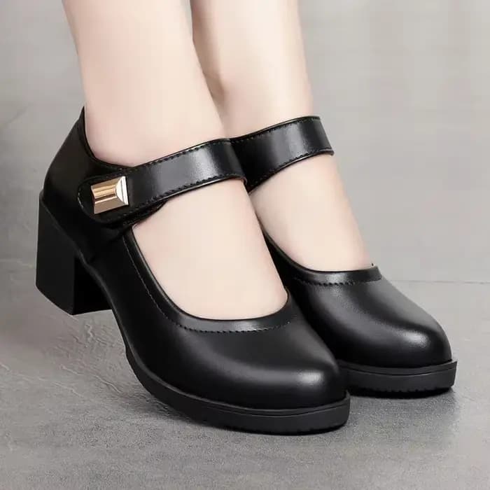 Chaussures simples pour femmes 2025 été respirant femmes pompes talon grossier chaussures de travail