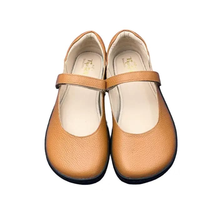 Tipsietoes 2025 printemps automne pieds nus ballerine en cuir pour les femmes avec semelle plate et 