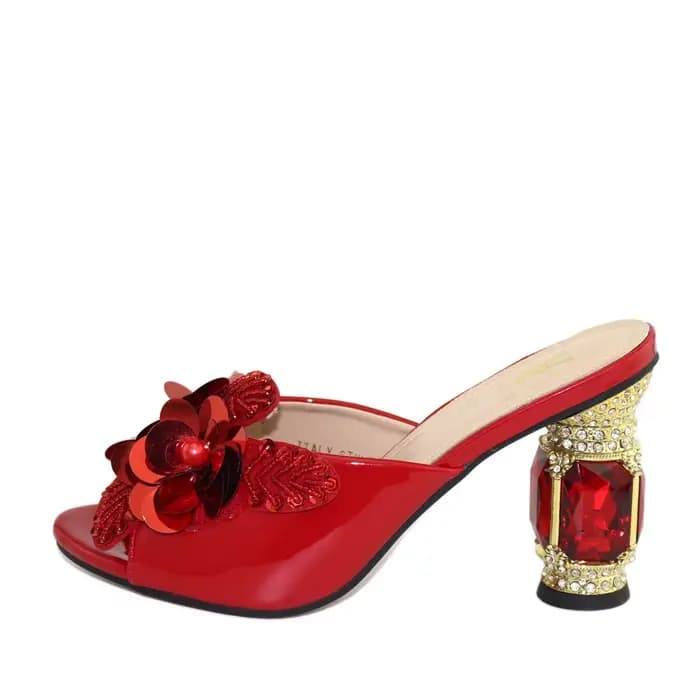 Escarpins africains de couleur verte, chaussures d'été à talons hauts pour femmes, chaussures de mar