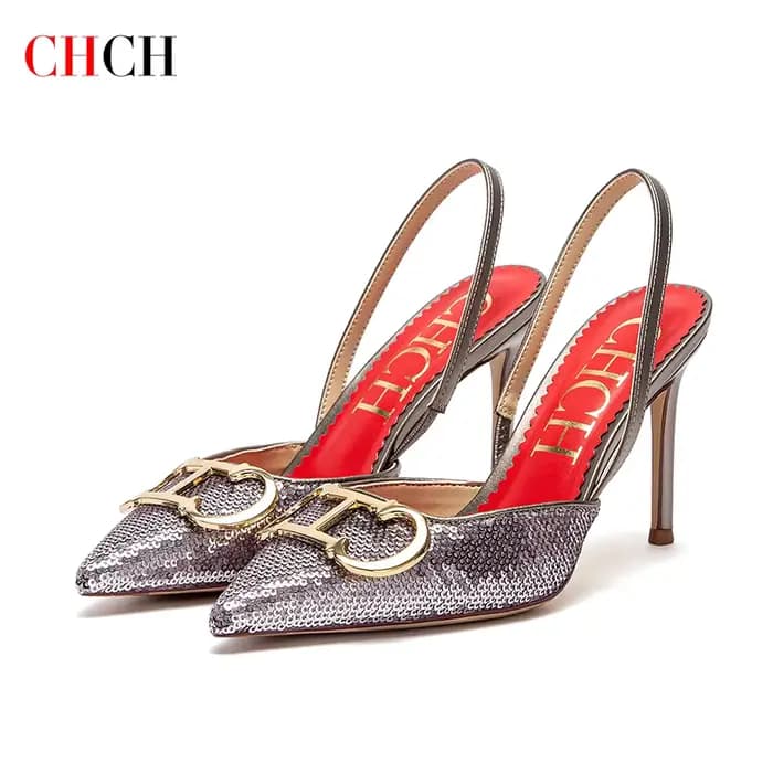 CHCH femmes talons hauts 2025 pointe pointue destin bout fermé talons à lanières Sexy mariage robe d