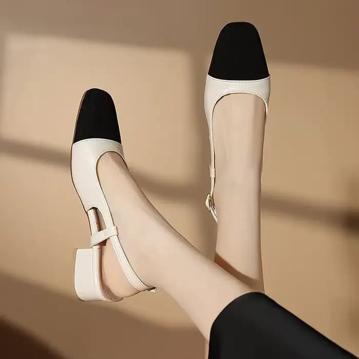 Soldes d'été : Sandales élégantes à talon moyen pour femme, mules confortables, chaussures de bureau