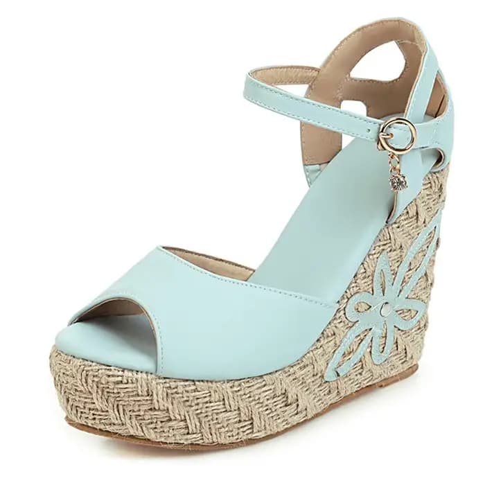 Sandales compensées pour femmes, chaussures d'été tendance, tongs gladiateur à plateforme tricotée, 