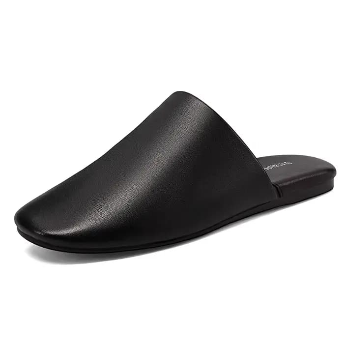 SmallHut Nouvelle Tendance 2026 Mules d'été en cuir de mouton pour femme, sexy, noires, bordeaux, ma