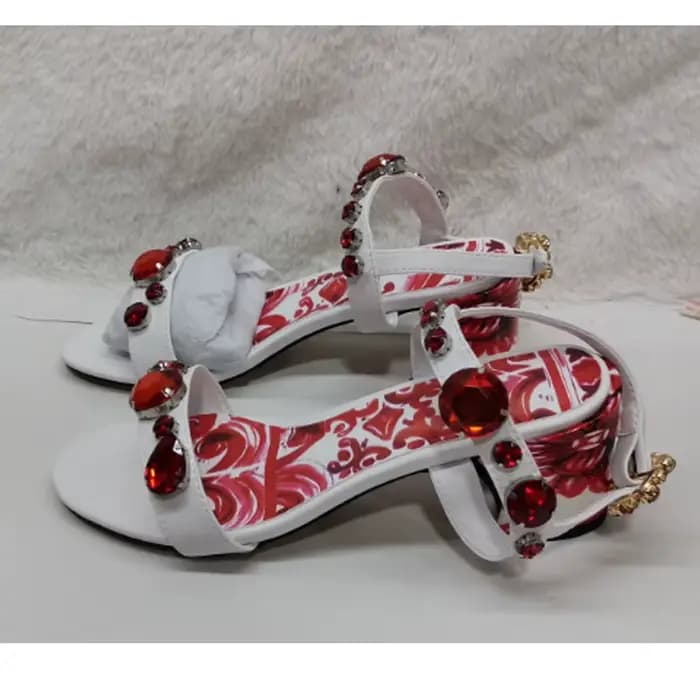 Sandales à talon bloc imprimées en 3D Orange Bohème pour femme, été 2026, avec boucle imprimée porce