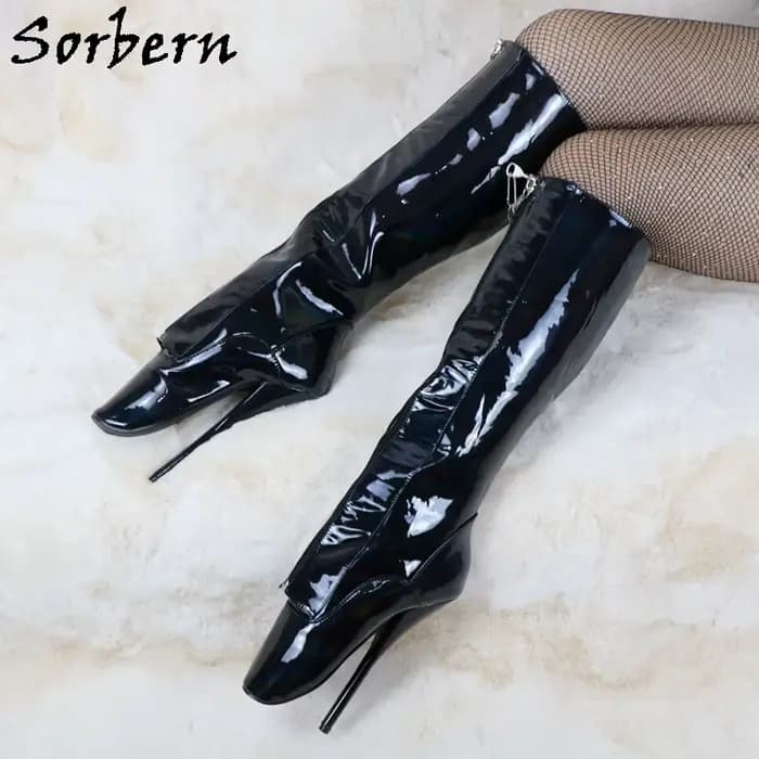 Sorbern-Bottes de Ballet à Lacets Verrouillables pour Femme, Chaussures de Performance Holo, Châssis
