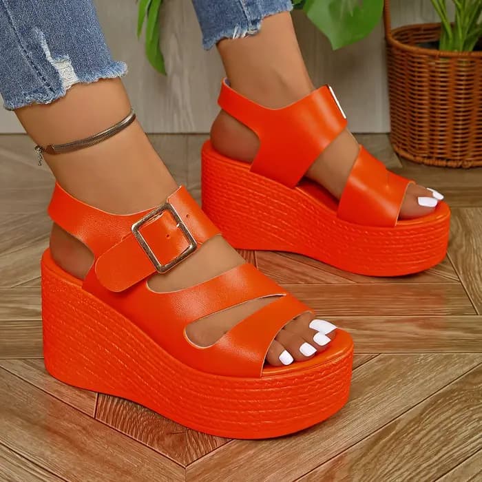 Sandales compensées pour femmes 2026 – Nouveau style tendance, haute qualité, bout ouvert, plateform
