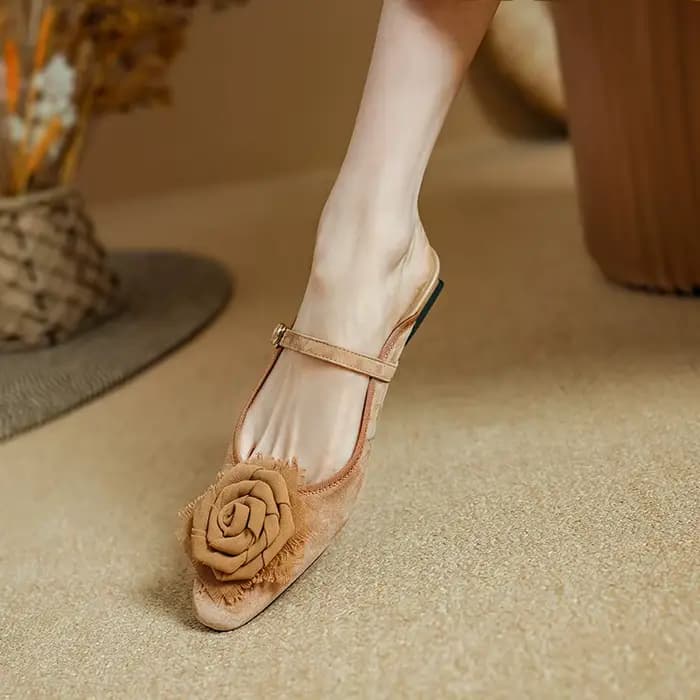 Nouvelles mules d'été 2026 pour femmes – Sandales à bout carré et talon bas, mules vertes à bout cou