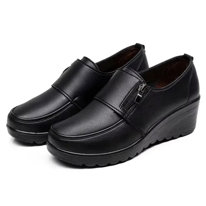 BEYARNE printemps automne femmes mode pompes chaussures femme en cuir véritable coin unique chaussur