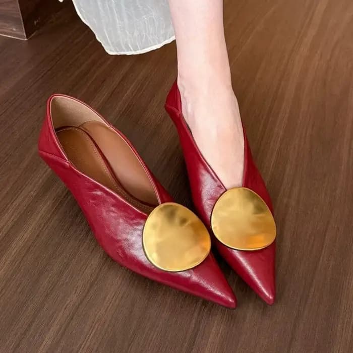 Chaussures à talons de luxe pour femmes, escarpins à bout pointu et talons bas, chaussures de créate