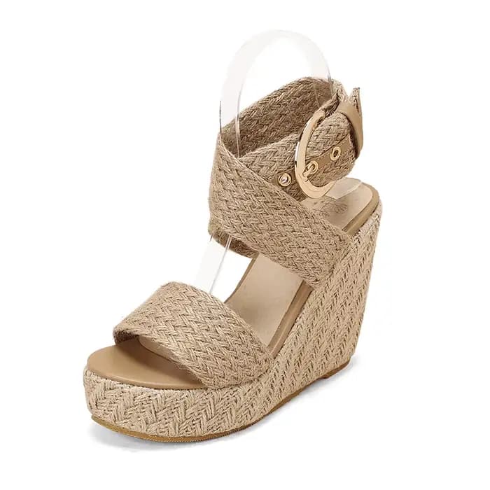 Sandales de plage style bohémien pour femmes, chaussures d'été à l'offre elles compensées, plateform
