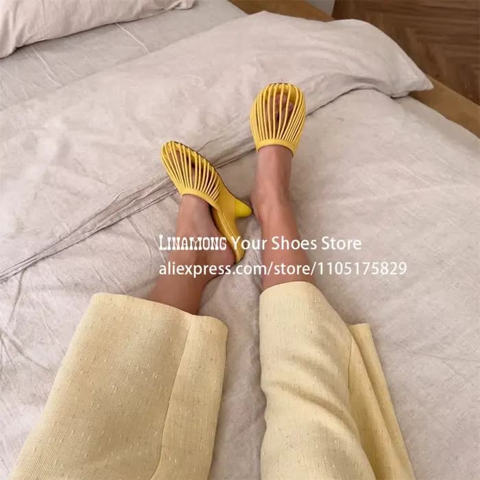 Mules en cuir métallisé à talon compensé, style créateur, à enfiler, multicolores personnalisables, 