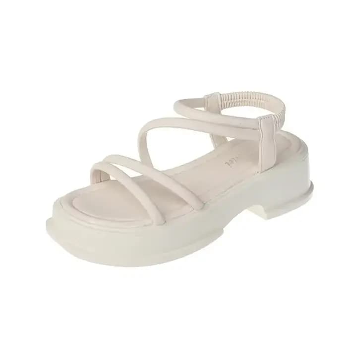 Sandales de plage confortables à l'offre elles souples pour femmes, chaussures à lanières fines, à l