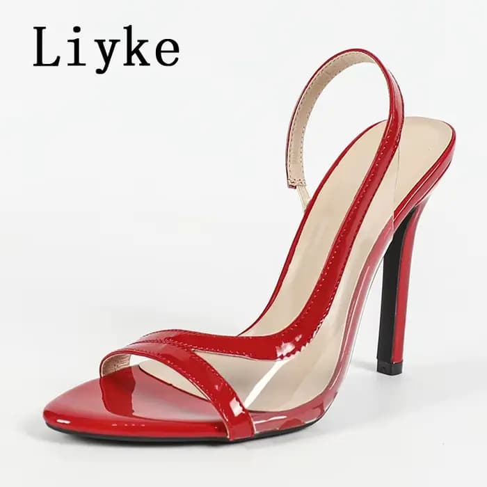 Liyke Sexy Slingback sandales femmes 2026 mode d'été confortable bout ouvert sans lacet sangle arriè