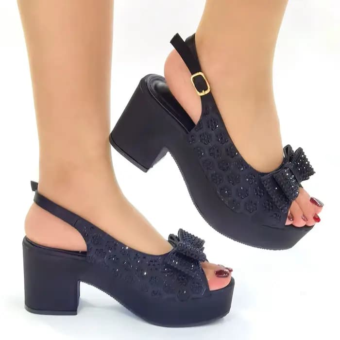 MMobLovely-Pantoufles italiennes à talons hauts pour femmes, chaussures de mariage nigérianes avec b