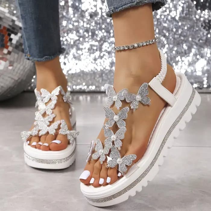 2025 femmes sandales à talons hauts plate-forme à la mode sandales papillon chaussures De créateur c