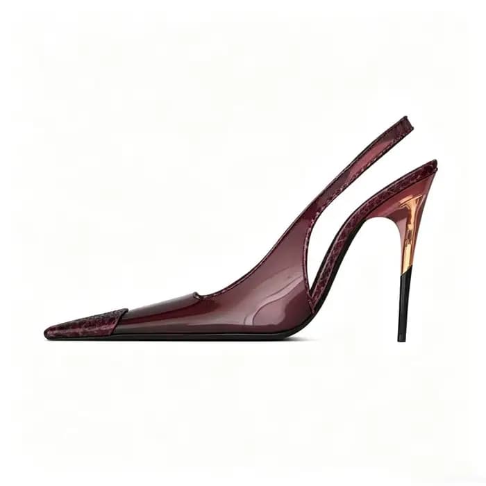 Sandales à talons hauts pour femmes, en PVC transparent, ornées de cristaux, à bout pointu, nouvelle