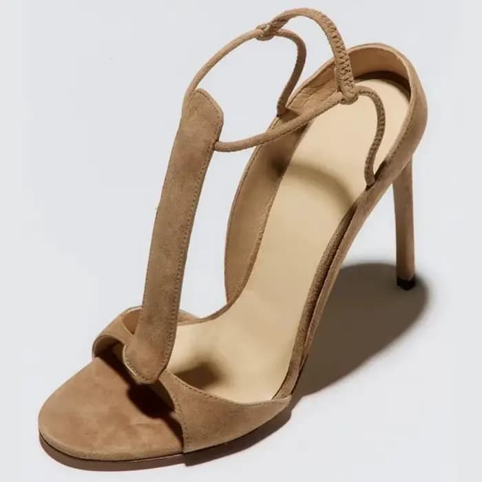 Sandales à bout ouvert pour femme, nouvelle collection été 2026, talons aiguilles polyvalents et élé