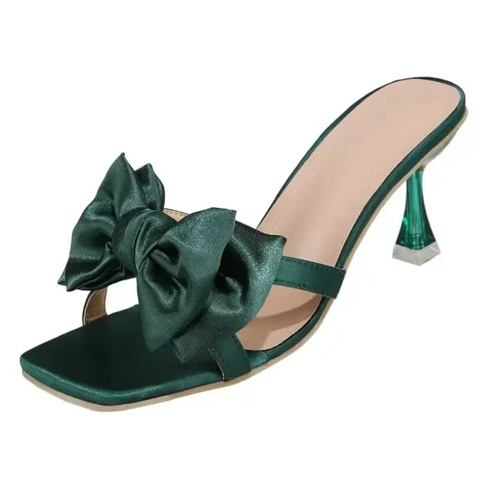 Femmes sandales Stiletto vert haut talon moyen frocs de luxe mode Chic fête mariages or Sexy concept