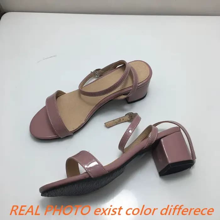 REAVE AGAN-Sandales Peep Parker à Talons Épais pour Femme, Chaussures de Soirée Concises, Élégantes,