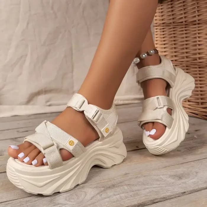 Sandales Légères Confortables et Décontractées pour Femme, Chaussures de Styliste à Plateforme, de H