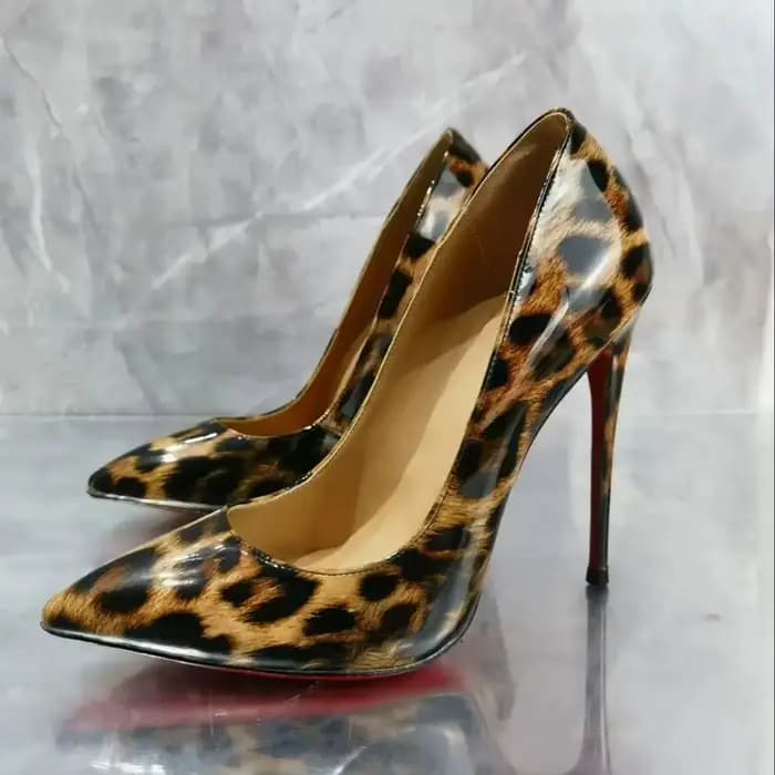 Escarpins à bout pointu et semelle rouge pour femme, talons aiguilles de 10 cm et 12 cm, nouveaux es