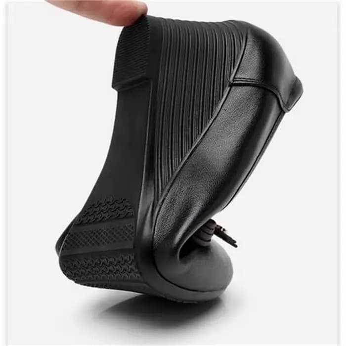 ZXRYXGS classique Bow femmes chaussures en cuir véritable confort chaussures à semelles compensées n