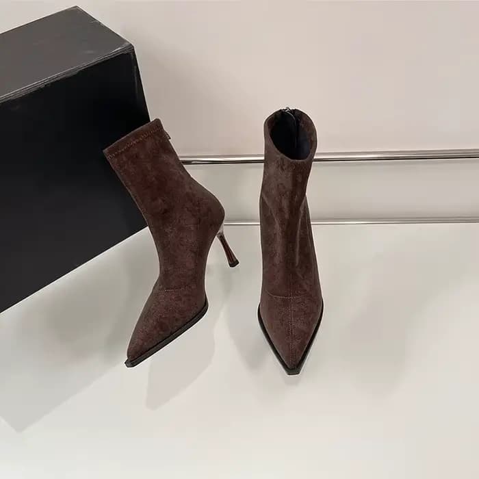 Bottines à talons hauts et bout pointu pour femme, chaussures de soirée de danse élégantes, à la mod