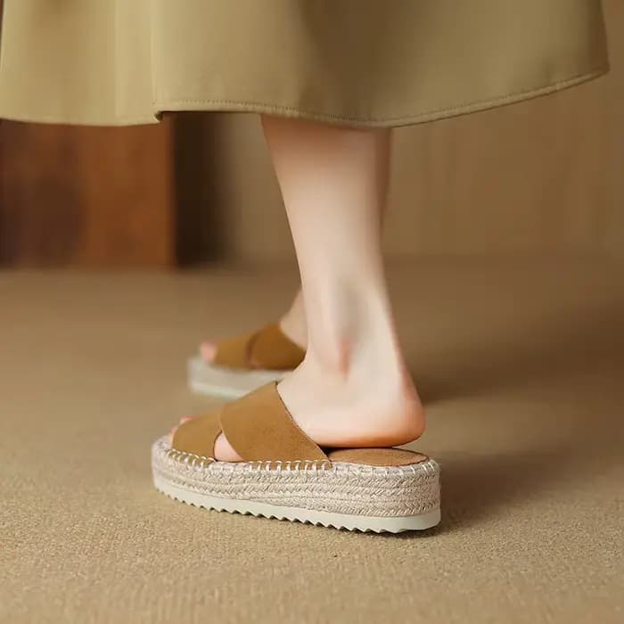 Petite pieds femmes espadrilles pantoufles Sexy dames plate-forme sandales noir ingent ouvert Parker