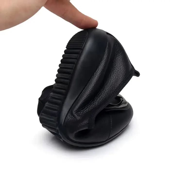 Mocassins plats à enfiler en cuir véritable pour femmes, chaussures de Style Ballet, confortables à 