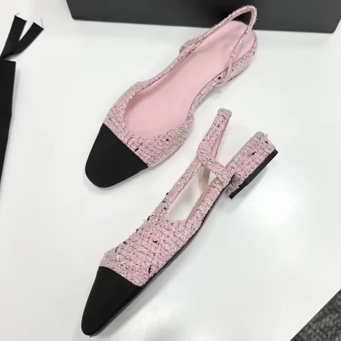 Sandales à talons bas pour femmes de haute qualité avec bandeau contrasté, élégantes et confortables