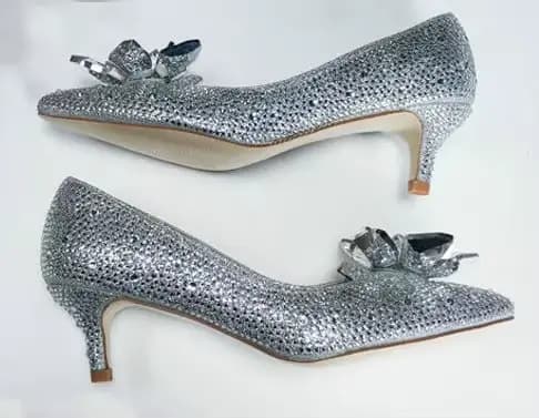 Escarpins de Mariage 2026 pour Femme, Chaussures de Mariée de Luxe à Cristaux, Bout Pointu, Scintill