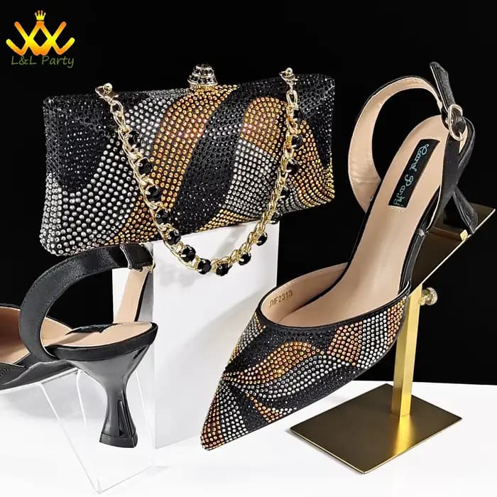 Chaussures au Design italien de haute qualité, ensemble de sacs assortis, escarpins à bout pointu po