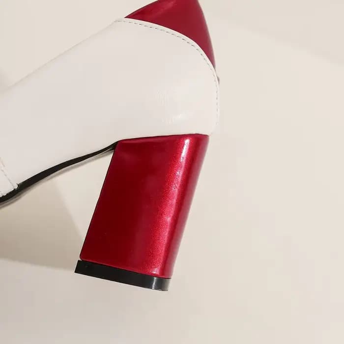 SIMLOVEYO – escarpins à talons carrés pour femmes, avec sangle à boucle, grande taille 32-50, chauss