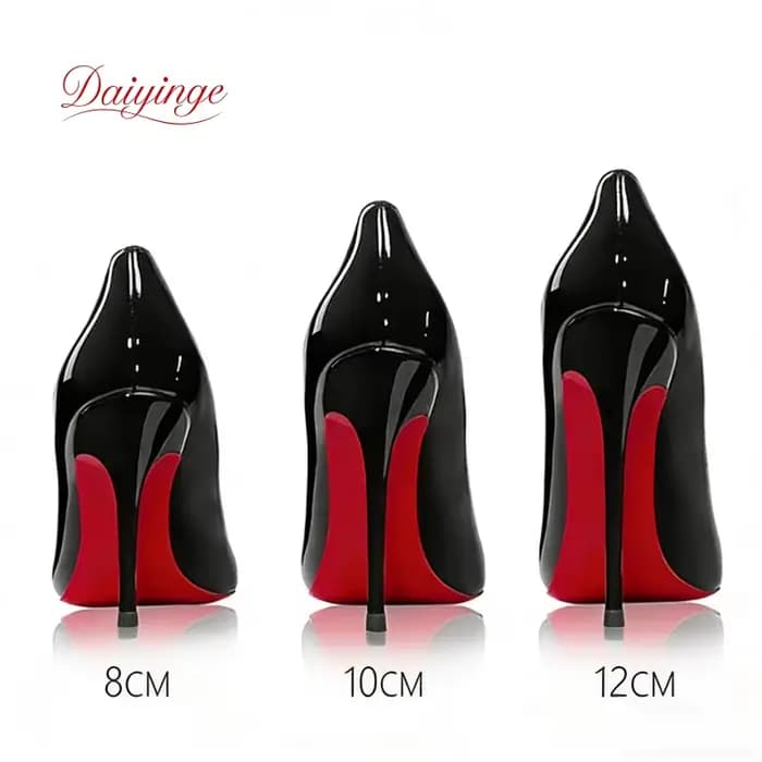 Escarpins à talons hauts pour femme, tendance 2026, en cuir de luxe rouge brillant, à bout pointu, t