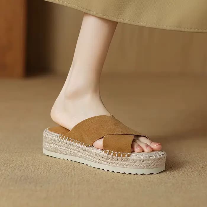 Petite pieds femmes espadrilles pantoufles Sexy dames plate-forme sandales noir ingent ouvert Parker