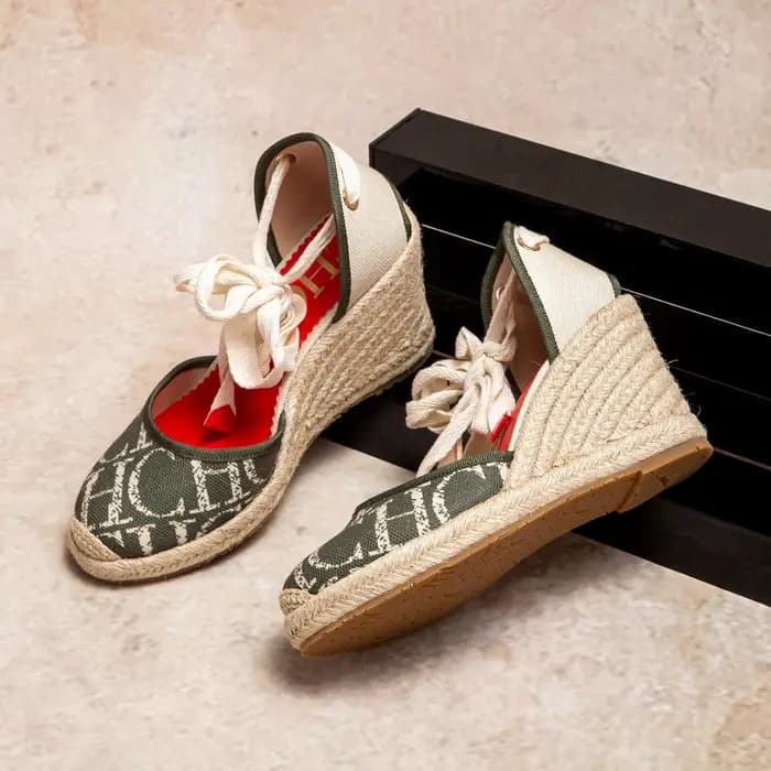 Sandales d'été à talons hauts pour femmes, Espadrilles à plateforme compensée, bout fermé, lanière à