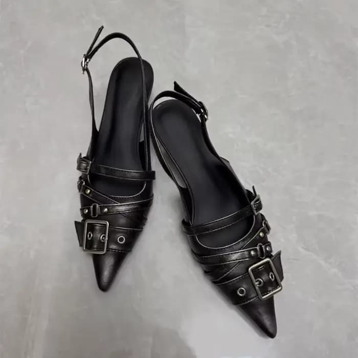 Sandales à talons élégantes pour femmes, chaussures Sexy à bout pointu, pantoufles à la mode, diapos