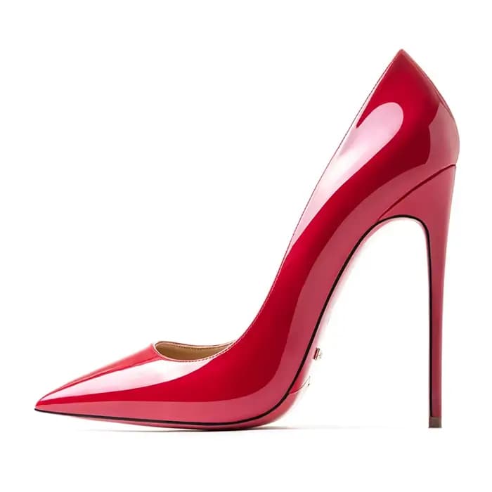 Escarpins à talons hauts pour femmes, semelle rouge brillante, escarpins à bout pointu, chaussures d