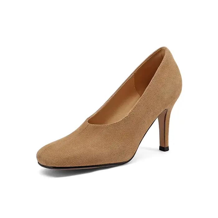 SmallHut 2026 Nouvelle Tendance Printemps Automne Escarpins Femme en Daim de Vache Sexy Chaussures d