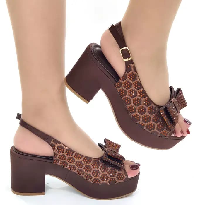 MMobLovely-Pantoufles italiennes à talons hauts pour femmes, chaussures de mariage nigérianes avec b