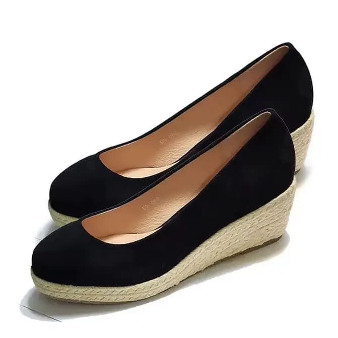 EAGSITY-Chaussures à l'offre elles compensées en daim pour femmes, espadrilles à talons hauts, escar