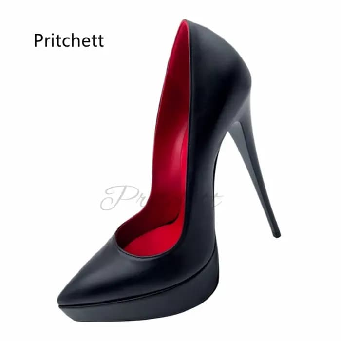 Escarpins noirs en cuir à talons hauts pour femmes, sexy, à bout pointu, talon fin, solides, à enfil